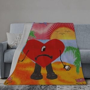 Bad Bunny Lightweight Soft  60x80 Throw